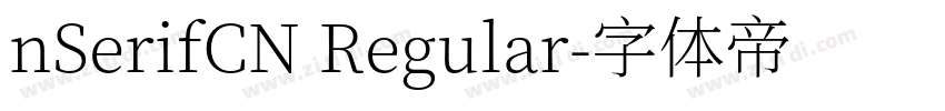 nSerifCN Regular字体转换